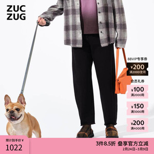 ZUCZUG 素然秋冬女士抓绒羊毛毛圈布经典休闲松锥裤