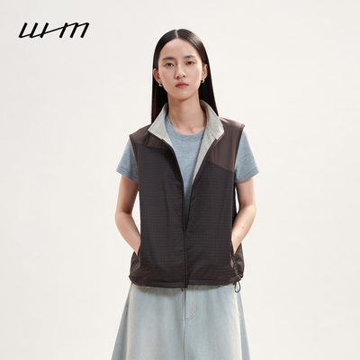 WHM拼接尼龙立领马甲