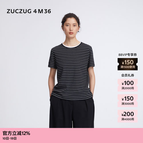 ZUCZUG4M36针织布合体短袖T恤