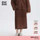 ZUCZUG 素然25春季 进口细褶涤纶布长半裙 女士休闲经典