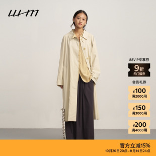 素然WHM 春夏女士复古气质舒适质感细腻薄棉布宽松风衣