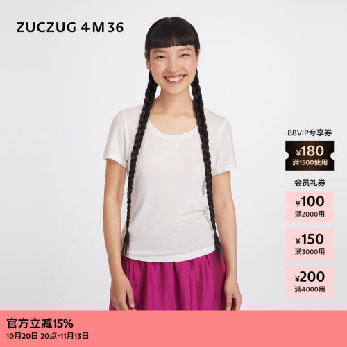 ZUCZUG4M36布大圆领短袖T恤