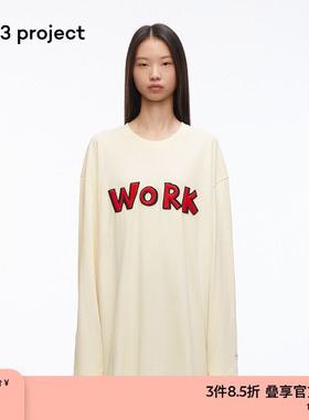 素然3ge3 project 秋季男女同款经典蜡染针织布长袖T恤