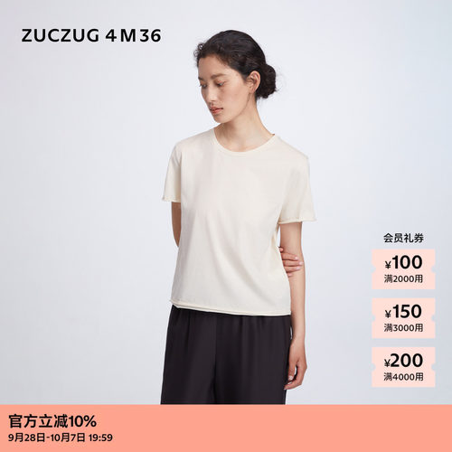 ZUCZUG4M36针织布小圆领短袖T恤
