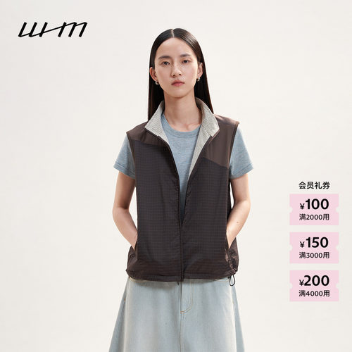 WHM拼接尼龙立领马甲