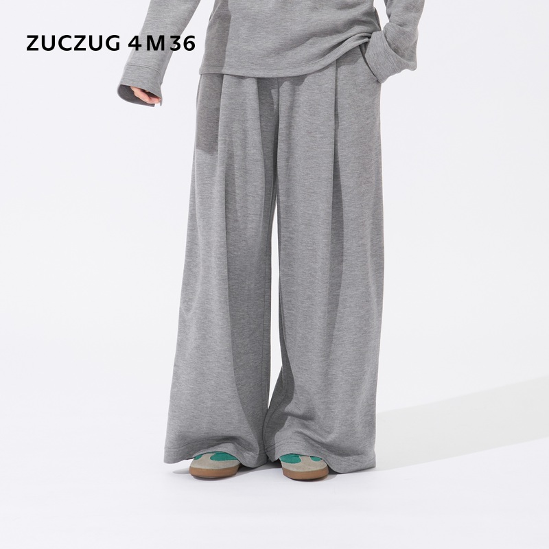 ZUCZUG4M36空气层褶裥阔腿裤