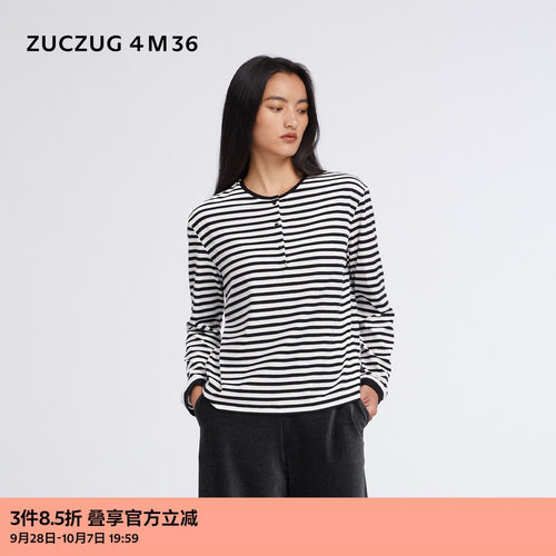 ZUCZUG4M36半开襟合体长袖T恤