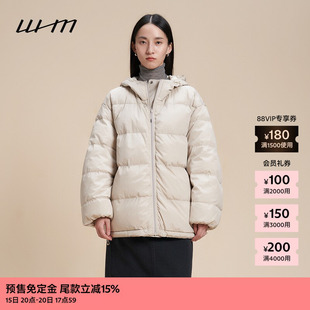 素然 WHM 冬女士休闲防泼水双面穿鹅绒连帽厚羽绒服