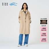 素然klee 气质休闲原色毛呢翻领大衣 女士经典 klee 冬季