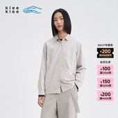 25冬女士环保棉通勤细灯芯条细腻绒感衬衫 klee 新品 素然klee