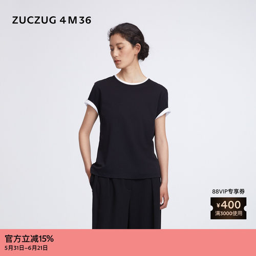 ZUCZUG4M36针织布合体短袖T恤