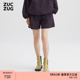 短裤 ZUCZUG 简约进口厚涤纶布休闲裤 女士经典 素然秋季