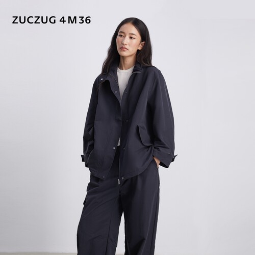 ZUCZUG4M36哑光尼龙翻领绗棉外套