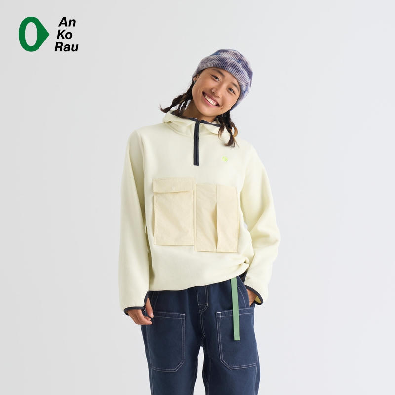 AnKoRau经典休闲口袋抓绒卫衣