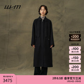 素然WHM 女士轻柔羊毛双面呢系带气质复古大衣 冬季