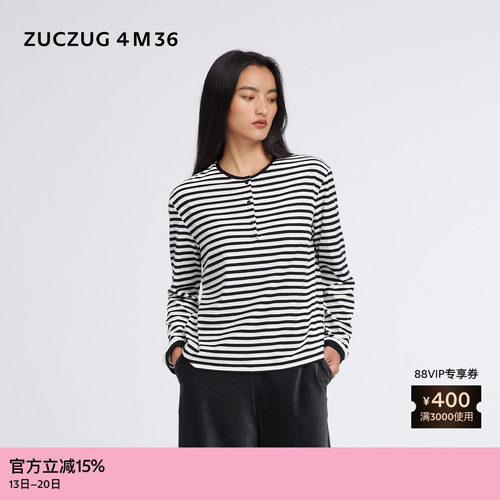 ZUCZUG4M36半开襟合体长袖T恤