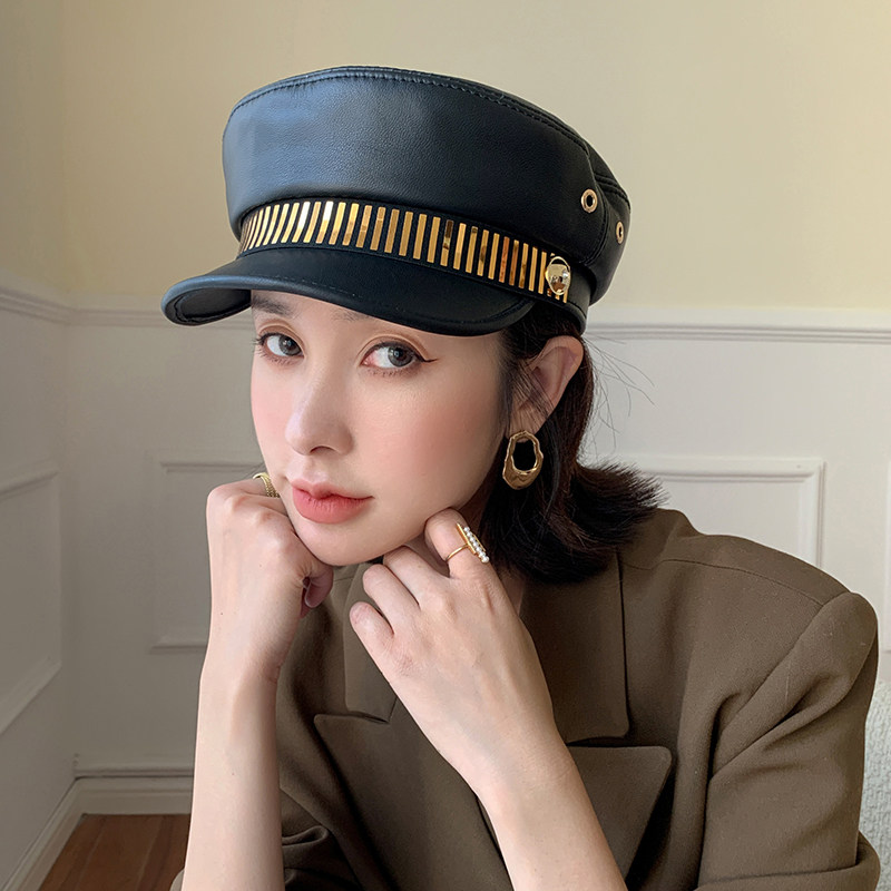 秋冬韩版ins贝雷帽女帽子海jun帽