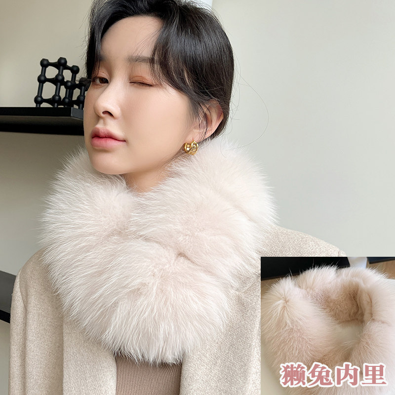 獭兔内里~冬季皮草围巾女 狐狸毛V型真毛毛领加厚正反双面毛围脖,服饰配件/皮带/帽子/围巾,围巾/丝巾/披肩,淘宝优惠券,粉丝福利购,淘宝优惠卷