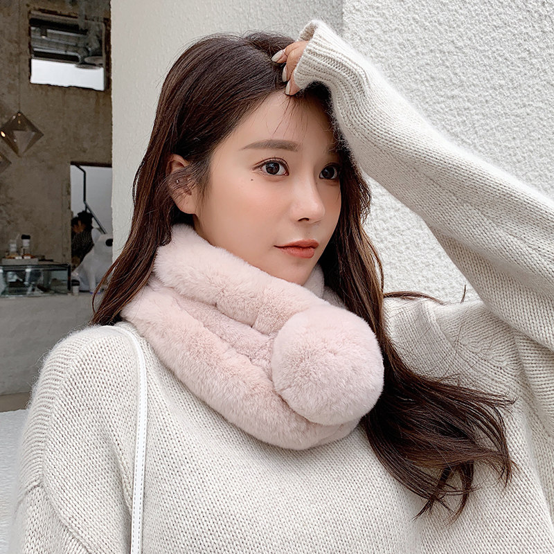 回馈价~獭兔毛冬季保暖整皮皮草围巾女士真毛短款球球大围脖毛领,服饰配件/皮带/帽子/围巾,围巾/丝巾/披肩,淘宝优惠券,粉丝福利购,淘宝优惠卷