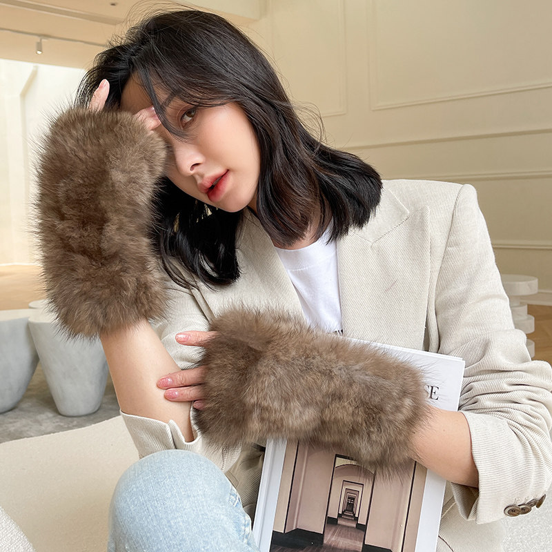 紫貂毛编织双面加厚皮草手套 冬季保暖加长连指露指毛毛手筒女,服饰配件/皮带/帽子/围巾,手套,淘宝优惠券,粉丝福利购,淘宝优惠卷