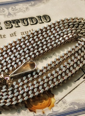 StZ银镶金喜平链男女间金银饰