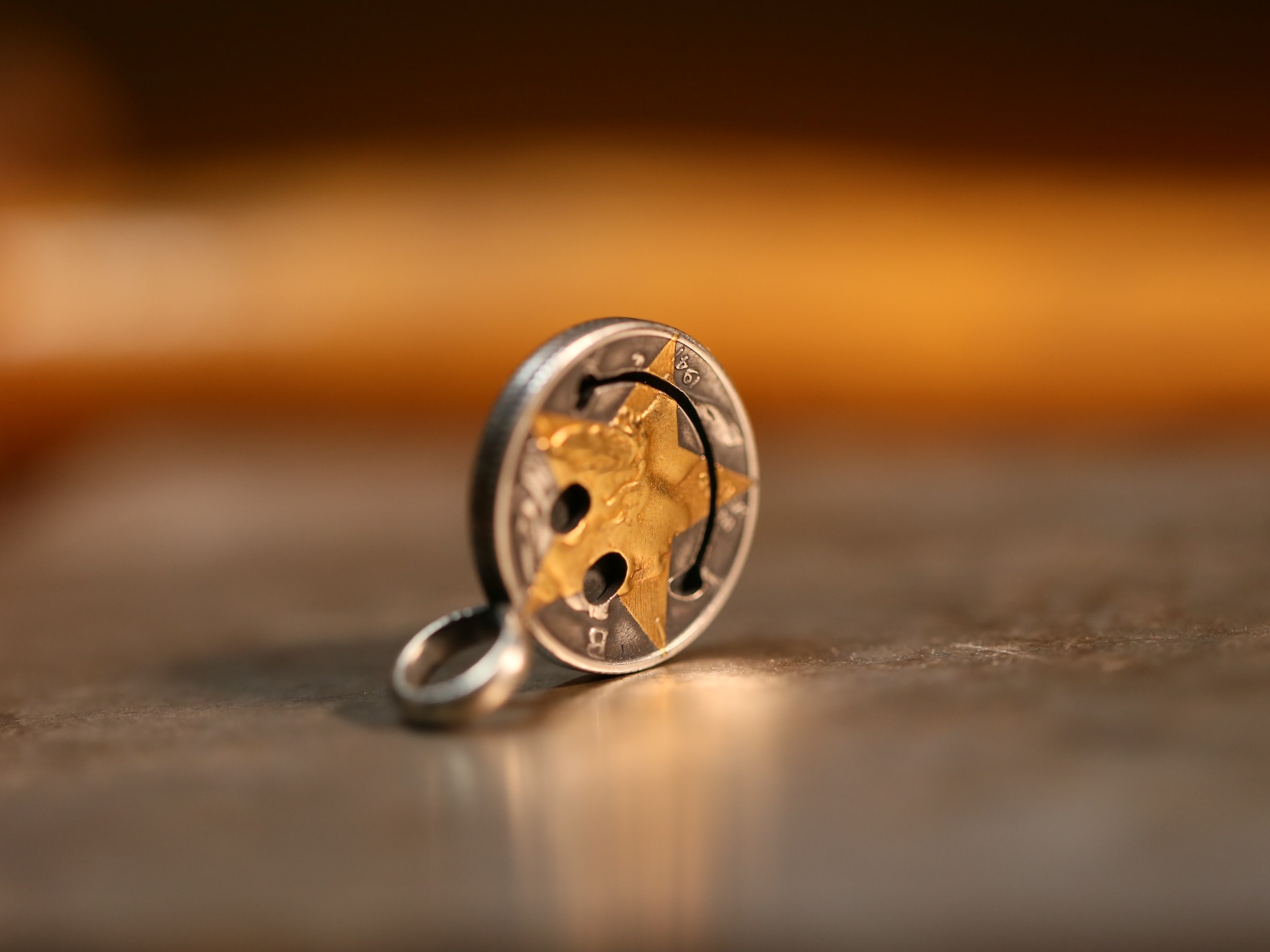 改版小号笑脸幸运通勤复古吊坠St.ZStudio美国古董银币CNGL