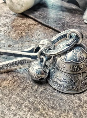 BCB01 St.Z原创摩根银币大型铃铛 幸运铃