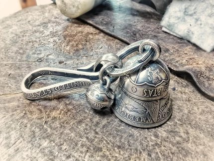 BCB01 St.Z原创摩根银币大型铃铛 幸运铃