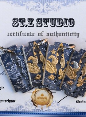 STZ第二版摩根银币刀片吊坠 原创设计 手工银饰NLB001-004