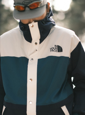 顽童MJFRESH OG系列IN YOUR FACE单排扣撞色拼接连帽外套冲锋衣