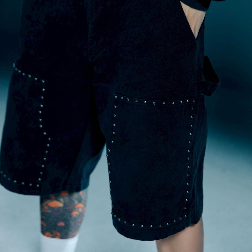 MJFRESH Crew系列美式复古水洗废土风牛仔裤休闲纯棉铆钉五分裤,男装,短裤,淘宝优惠券,粉丝福利购,淘宝优惠卷