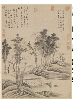 M316 明董其昌临倪瓒东冈草堂图高清电子素材百度网盘发货非实物