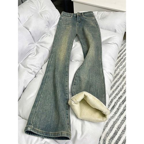 秋冬加绒牛仔裤~质感好绝！