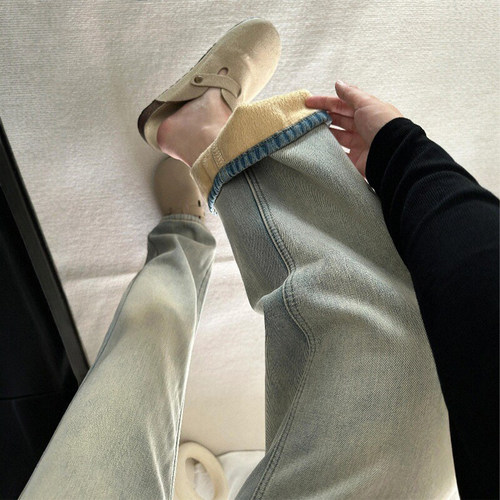 一条过冬！加绒加厚阔腿牛仔裤~