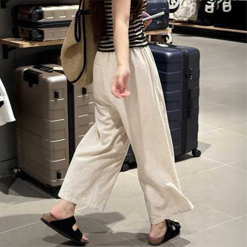 舒服到翘脚！垂感亚麻裤子~