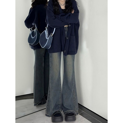 封神！不贴腿微喇牛仔裤~