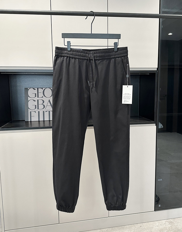 H 狗 新品韩版高端男士休闲裤子松紧腰运动长裤 有弹性