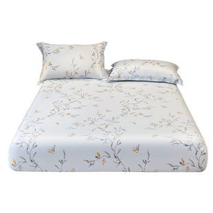 夏凉感天丝床笠90/120/150/180x200x220冰丝床罩可水洗床垫套防滑