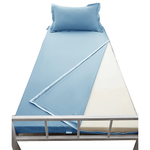 全棉床垫套全包拉链款学生宿舍纯棉褥子垫被套90x190防滑床罩单件