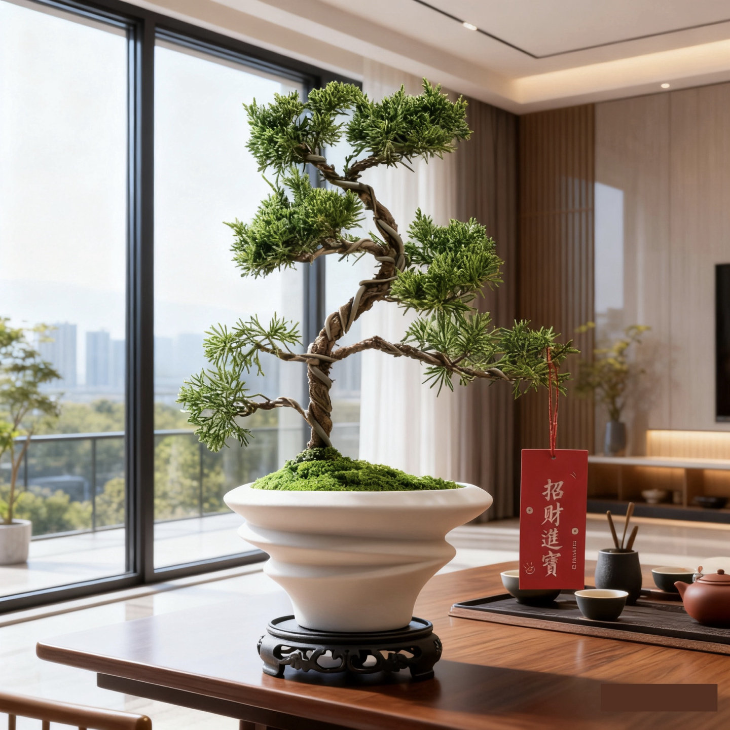 造型老桩真柏盆栽办公室绿植乔迁新居开业礼物真柏盆景室内真植物,鲜花速递/花卉仿真/绿植园艺,造型盆景,淘宝优惠券,粉丝福利购,淘宝优惠卷