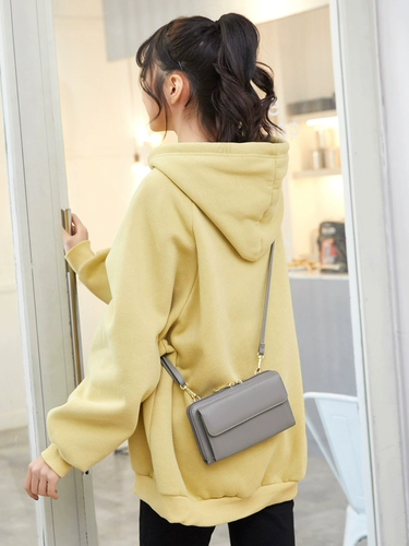 米印 Маленькая сумка для телефона, небольшая сумка, универсальный бумажник, длинная сумка через плечо, сенсорный экран, в корейском стиле