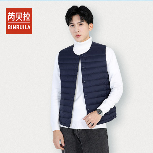 新款无领内胆保暖大码轻薄羽绒服