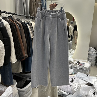 ATTHEEND加绒阔腿休闲裤