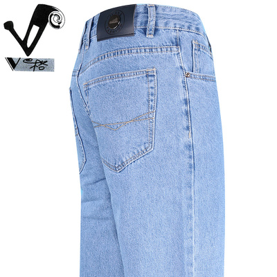 V格牛仔裤男宽松直筒2025新款