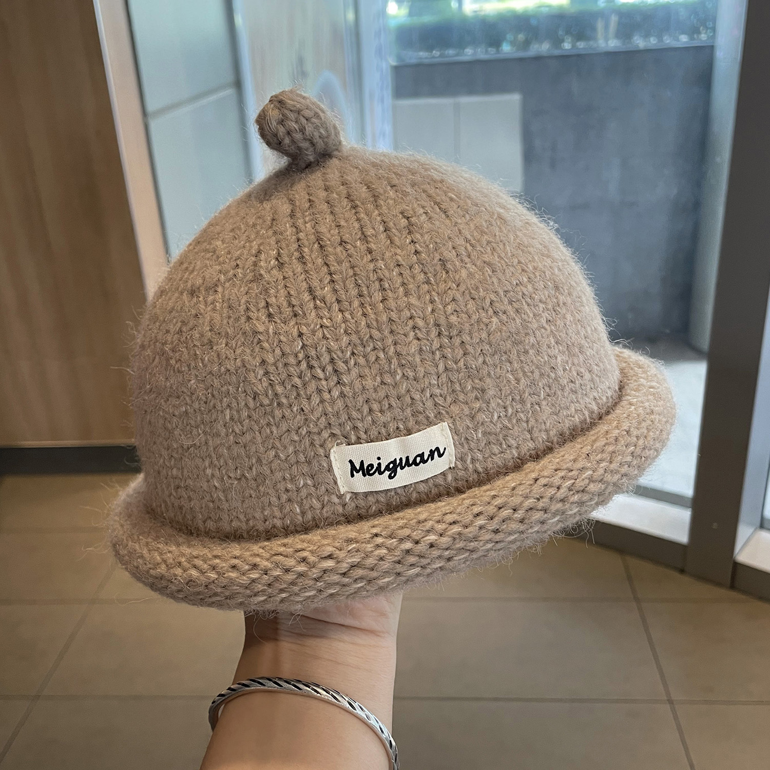 卷边针织毛线帽子女秋冬季保暖