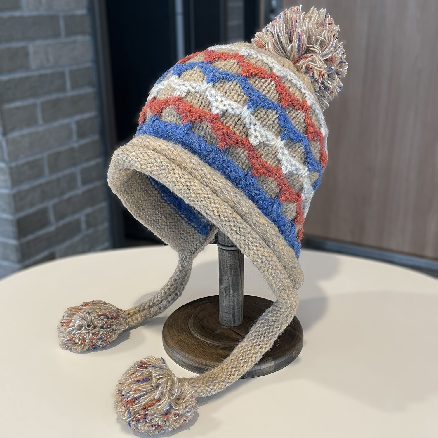 撞色卷边针织帽子女秋冬季保暖