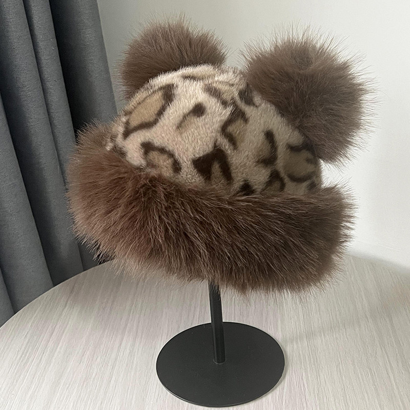 复古豹纹毛绒帽子女冬季时尚潮流保暖蒙古帽可爱毛茸茸仿皮草盆帽,服饰配件/皮带/帽子/围巾,帽子,淘宝优惠券,粉丝福利购,淘宝优惠卷
