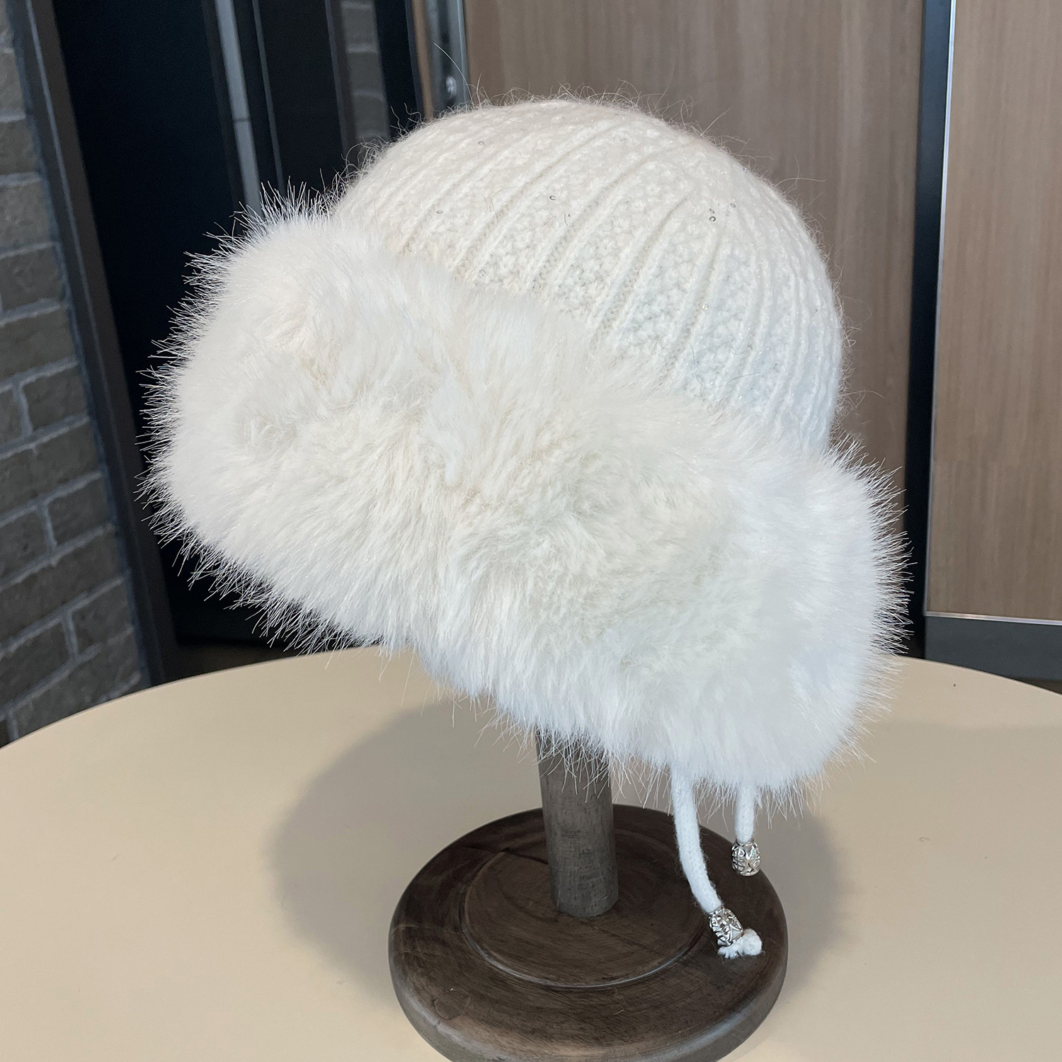 毛绒针织蒙古帽冬季保暖