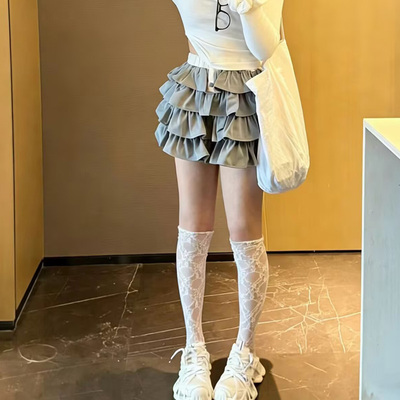 甜美芭蕾风层叠蛋糕裙女短裙蓬蓬半身裙显瘦百搭A字裙