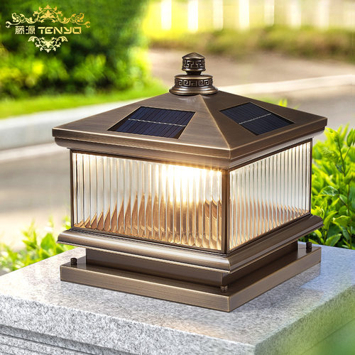 藤源全铜高品质柱头灯